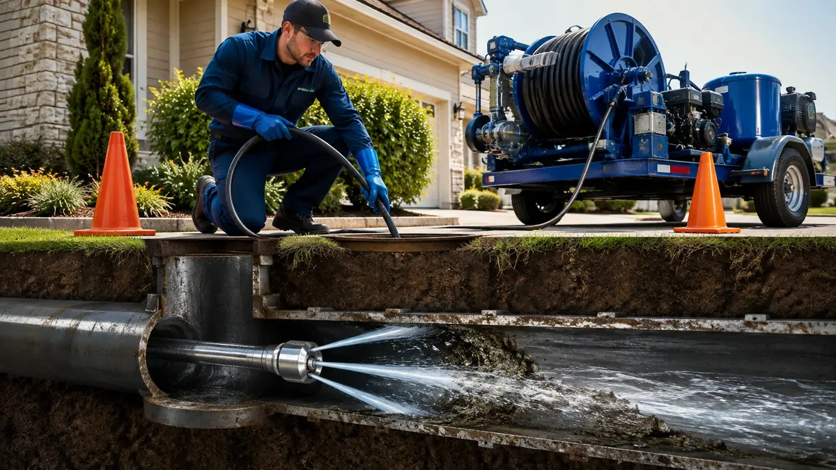 Main Sewer Line Hydro Jet Cleaning in Desert Hot Springs
