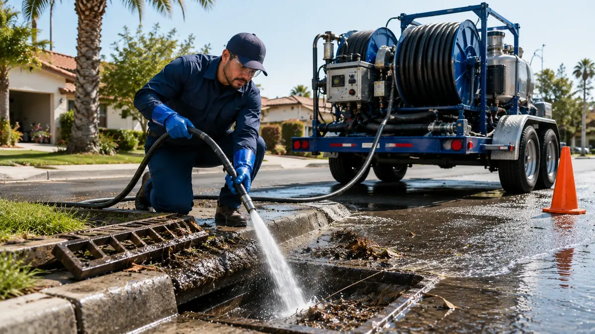 Storm Drain Hydro Jet Cleaning in Desert Hot Springs