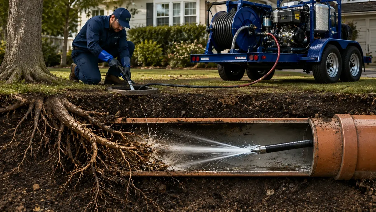 Tree Root Removal with Hydro Jetting in Desert Hot Springs